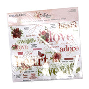 49 & Market ART0PTIONS ROUGE SENTIMENTS RUB-ON TRANSFER SHEET 12 X 12 AOH-39418